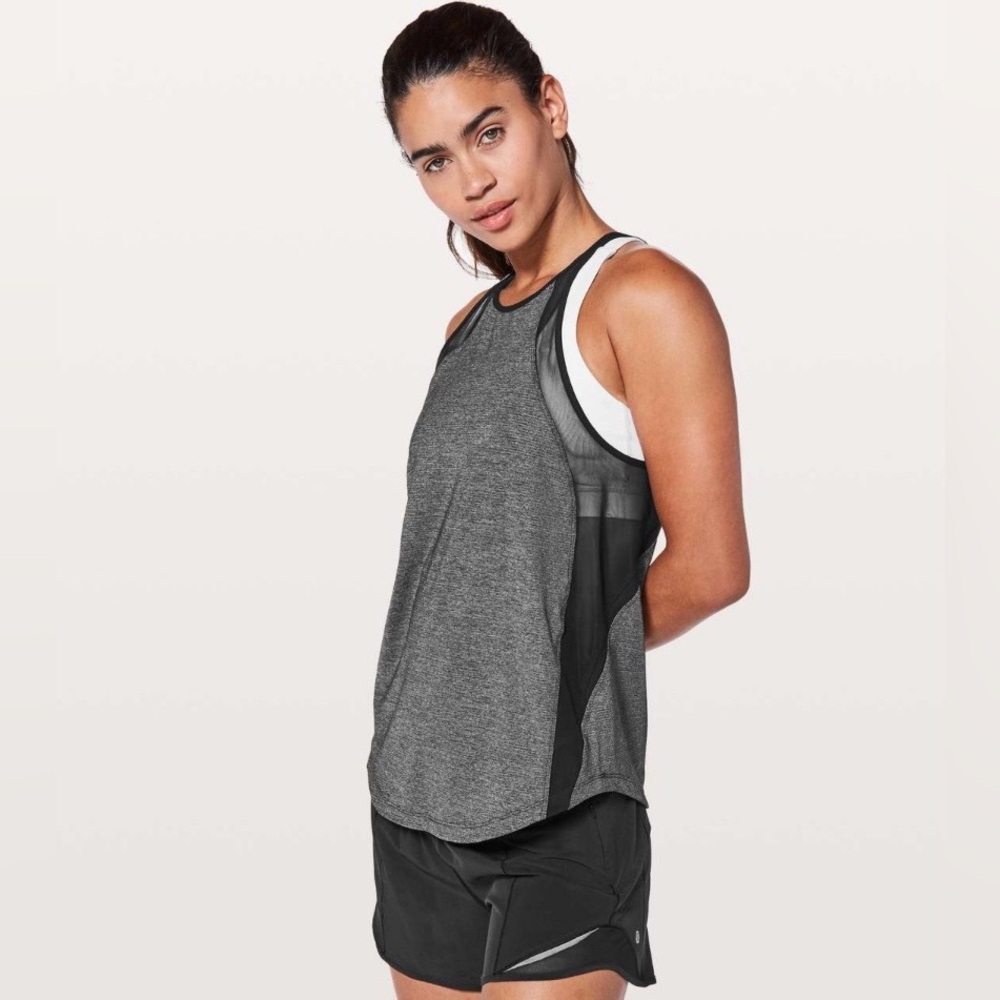 Lululemon Run Off-Route Tank, Heathered Black,